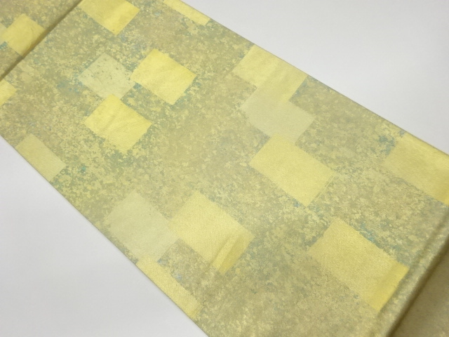 JAPANESE KIMONO / VINTAGE FUKURO OBI / ABSTRACT & SHIKISHI PATTERN